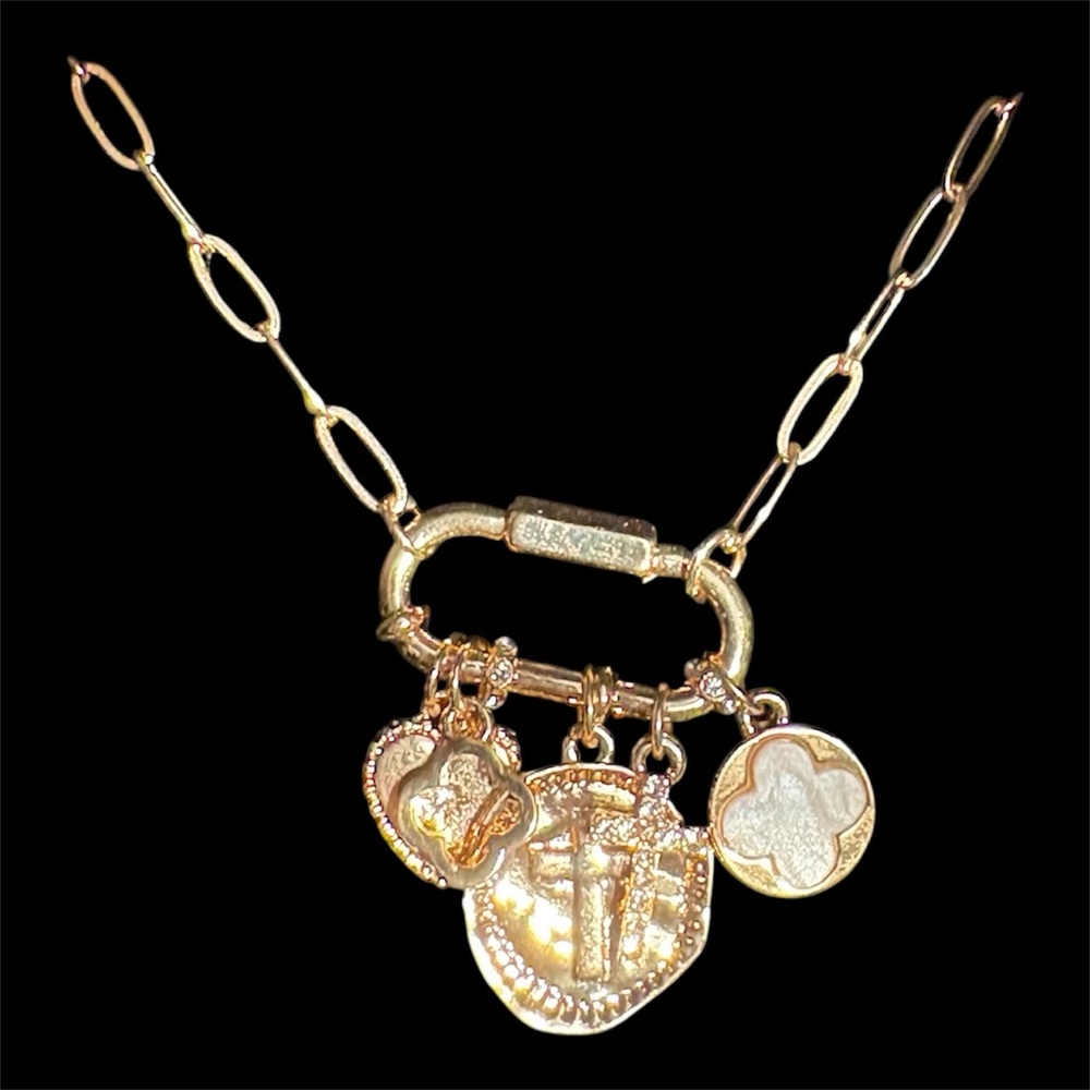 Buckle Gold toned Charm Necklace